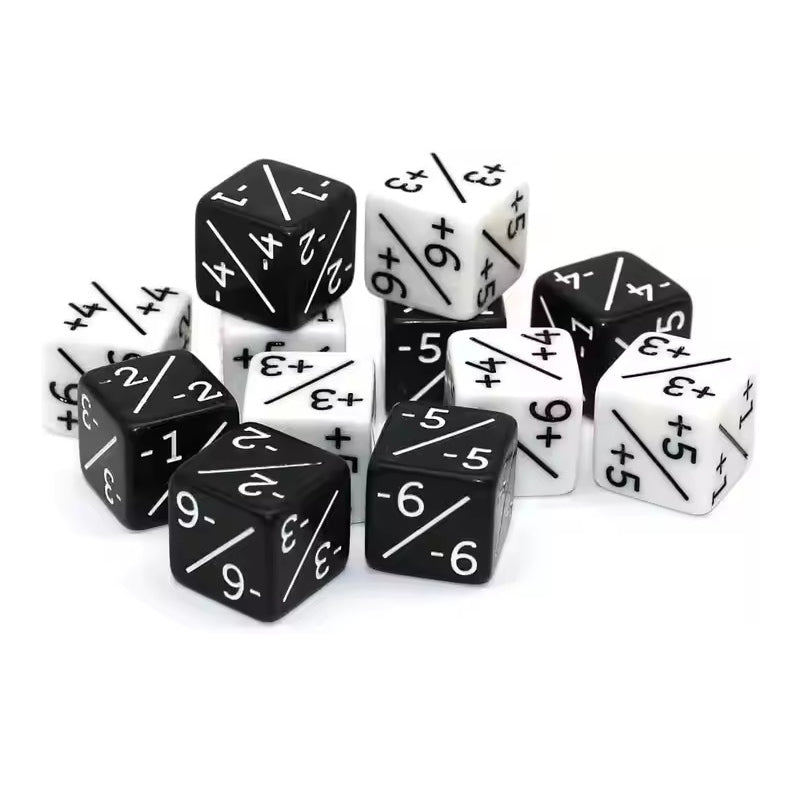 Set de 12 Dés 6 (D6) - Marqueurs +1/+1 & -1/-1
