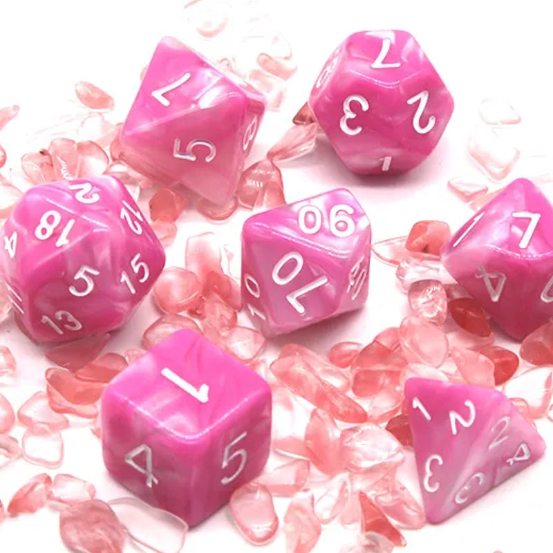 Set de 7 Dés - Quartz Rose