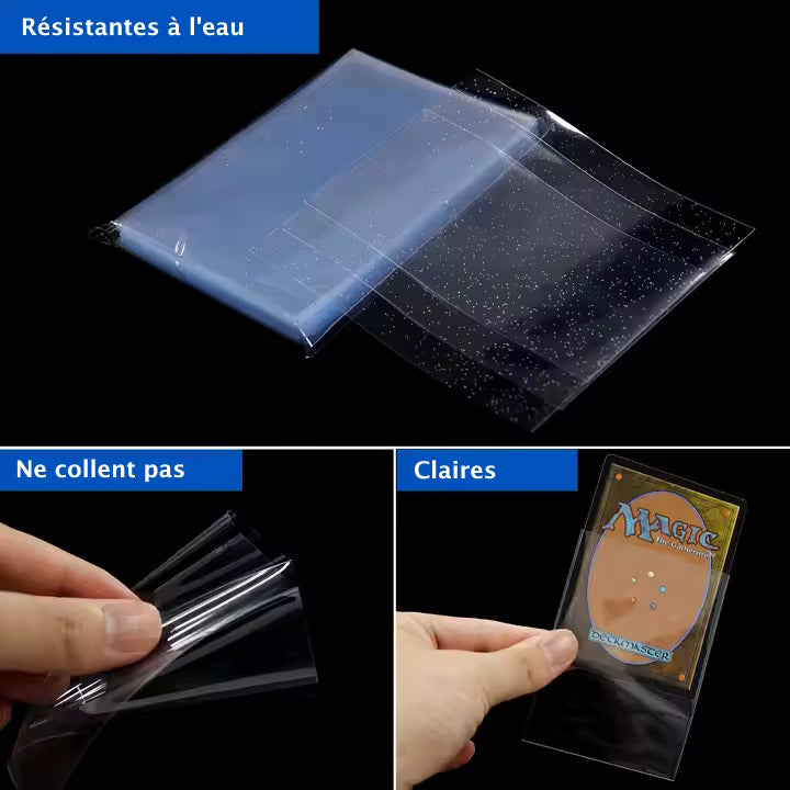 Paquet de 100 protège-cartes transparentes (Perfect Fit)