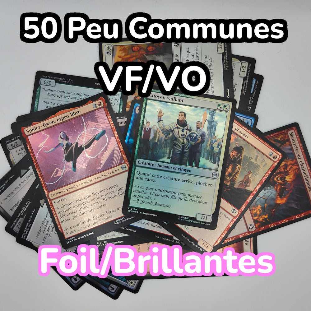 Lot de 50 Peu Communes Foil (Brillantes) - Magic: The Gathering