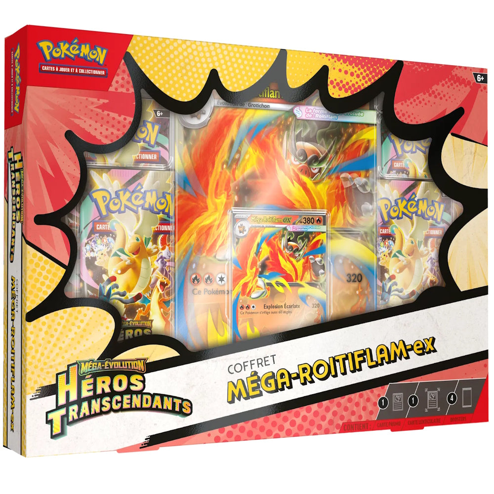 Coffret Mega-Roitiflam EX - Héros Transcendants - Pokémon