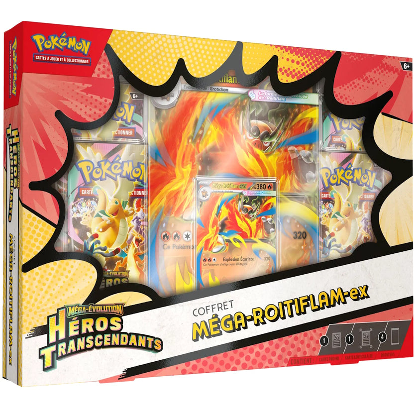 Coffret Mega-Roitiflam EX - Héros Transcendants - Pokémon