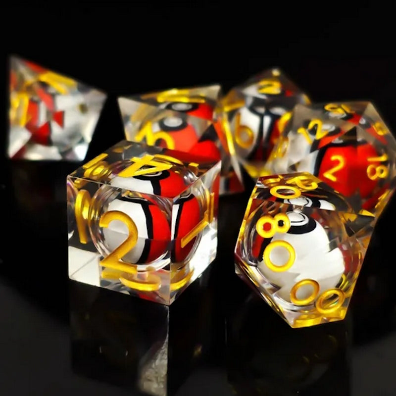Set de 7 Dés - Pokéball