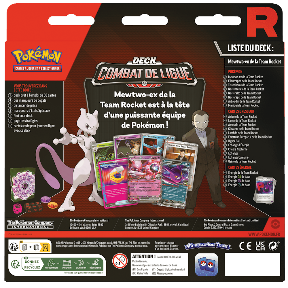 Deck Combat de Ligue - Mewtwo EX de la Team Rocket - Pokémon