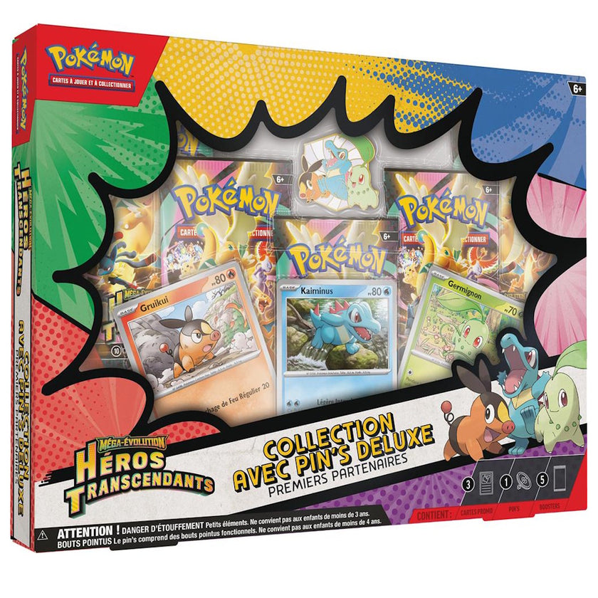 Collection avec Pin's Premiers Partenaires - Pokémon